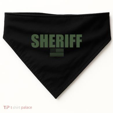 Sheriff Od Green On Duty Uniform USA-Made Doggie Bandana