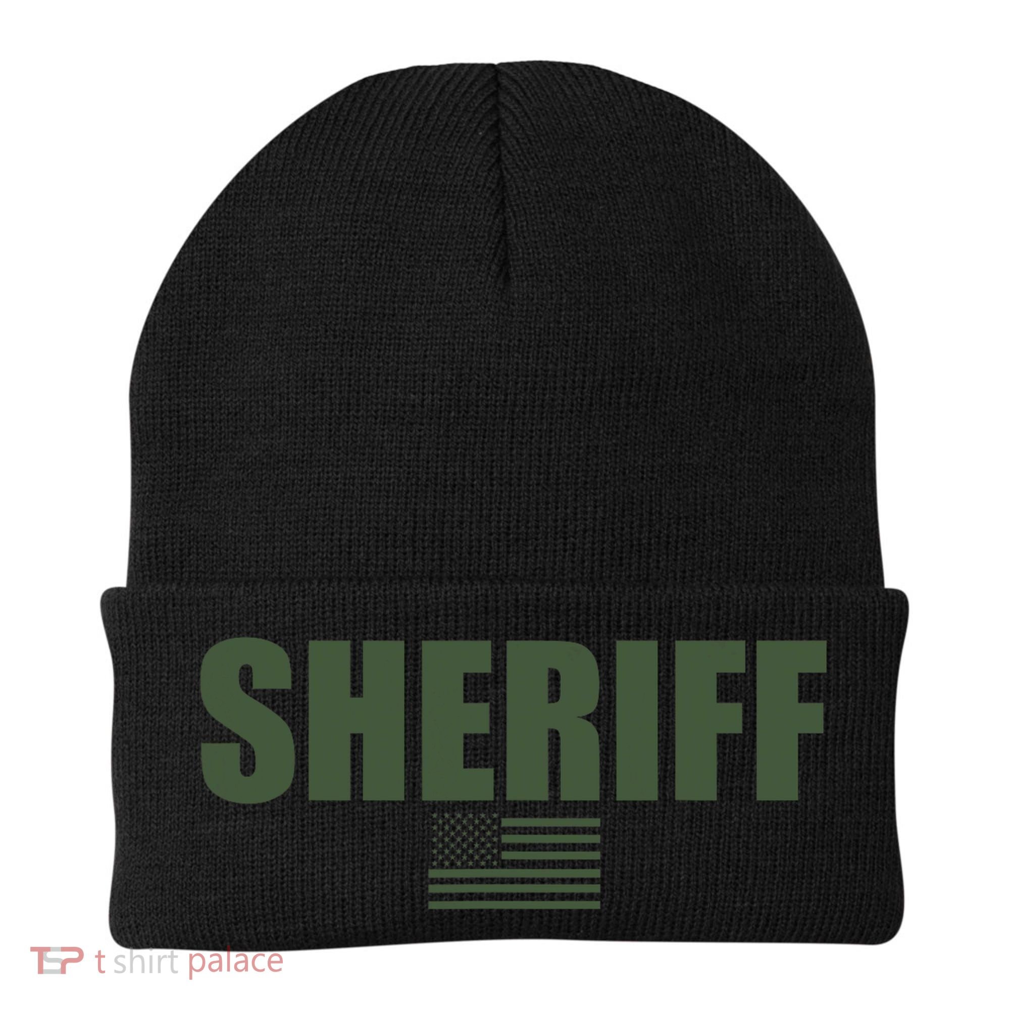 Sheriff Od Green On Duty Uniform Beanie