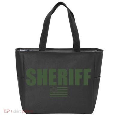 Sheriff Od Green On Duty Uniform Tote Bag