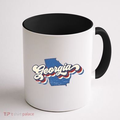 State Of Georgia Retro Logo Coffee Mug back