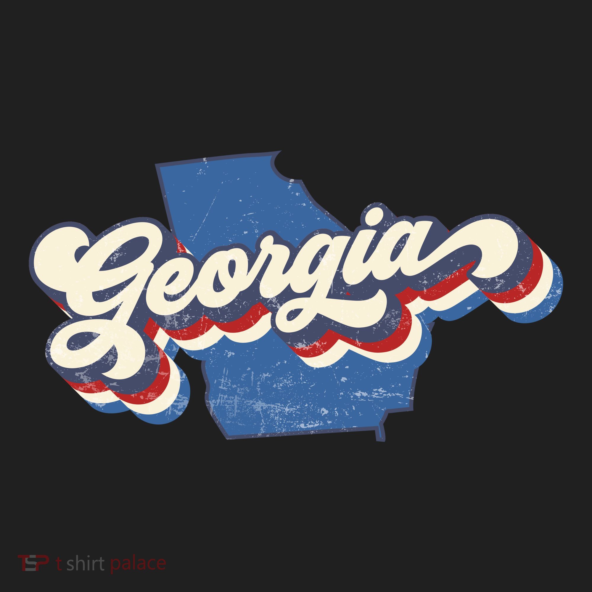 State Of Georgia Retro Logo Beanie
