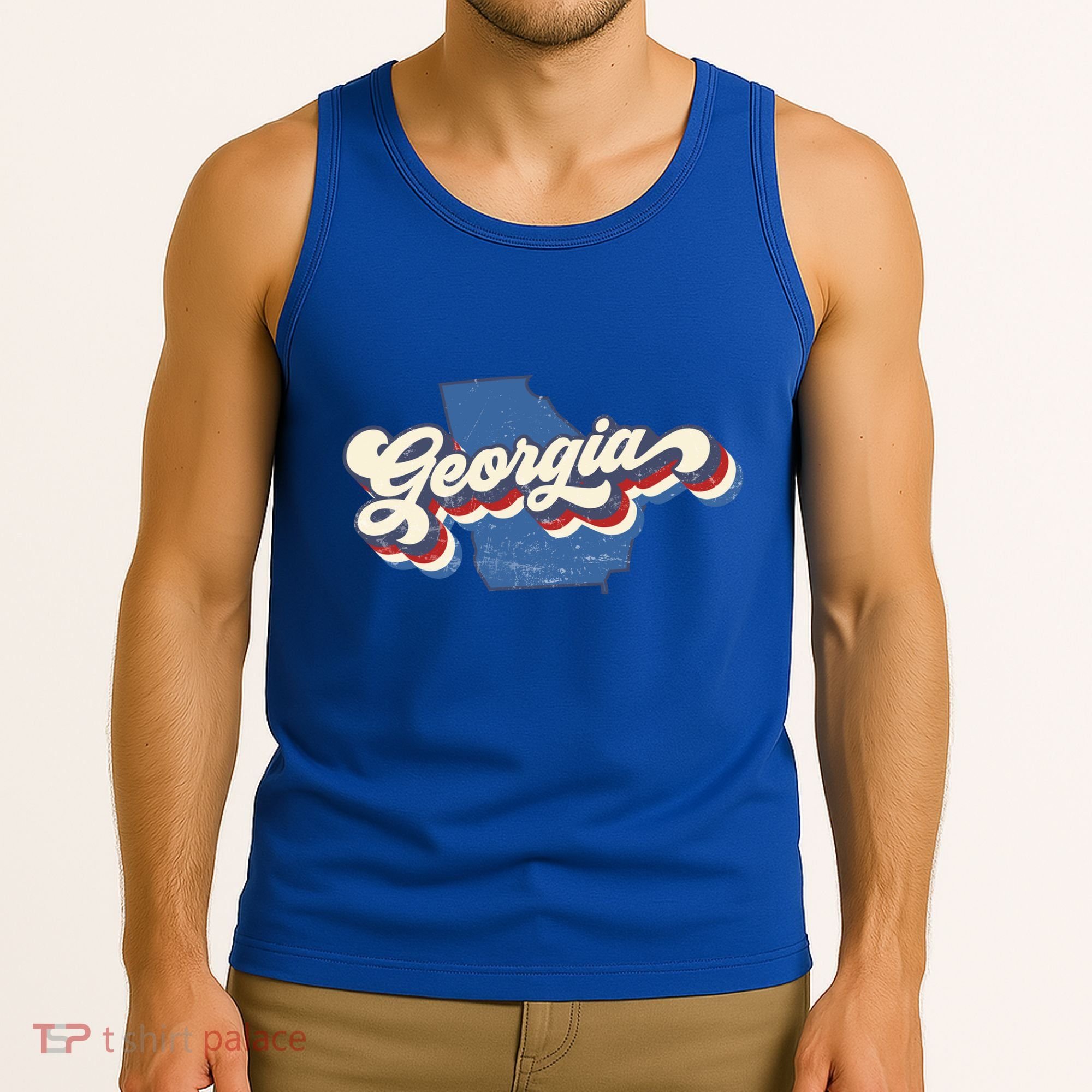 State Of Georgia Retro Logo Tank Top