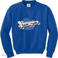 State Of Georgia Retro Logo Kids Sweatshirt thumb 0