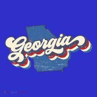 State Of Georgia Retro Logo Kids Sweatshirt thumb 2