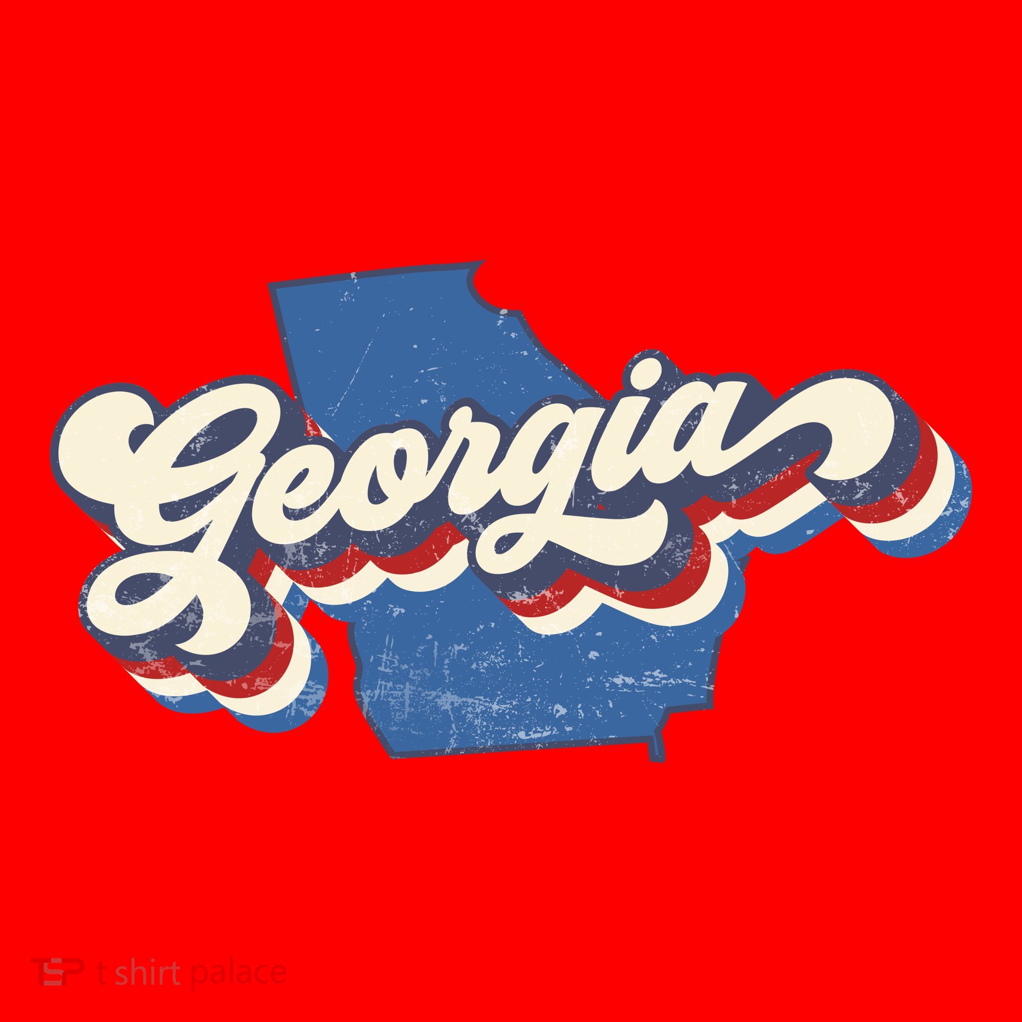State Of Georgia Retro Logo Santa Hat