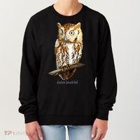 Screech Owl Graphic Birder Wildlife Bird Watching Women's Sweatshirt thumb 0