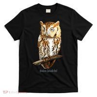 Screech Owl Graphic Birder Wildlife Bird Watching T-Shirt thumb 0