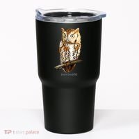 Screech Owl Graphic Birder Wildlife Bird Watching Tumbler thumb 0