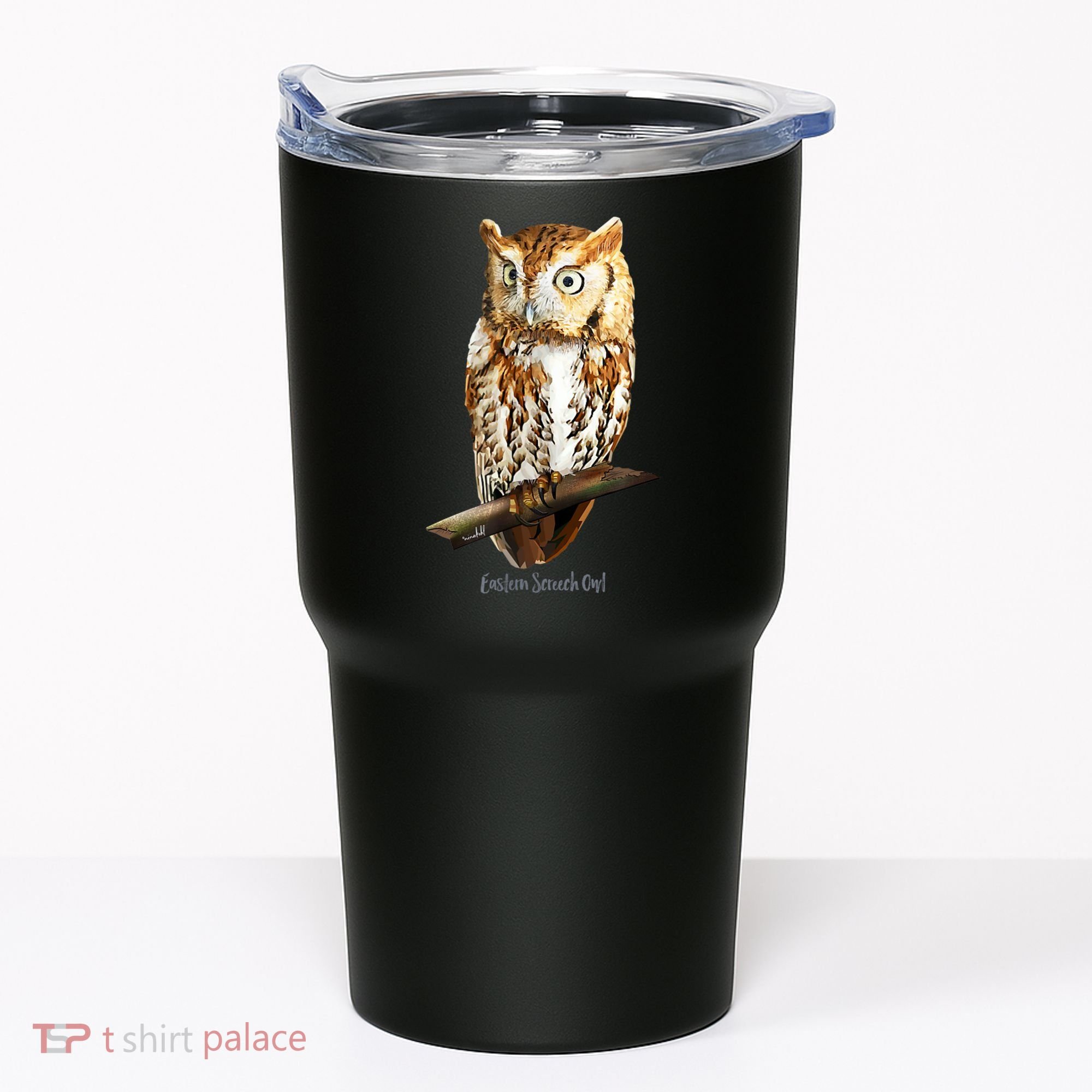 Screech Owl Graphic Birder Wildlife Bird Watching Tumbler