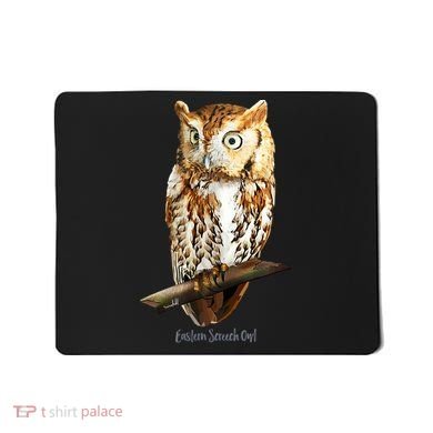 Screech Owl Graphic Birder Wildlife Bird Watching Mousepad