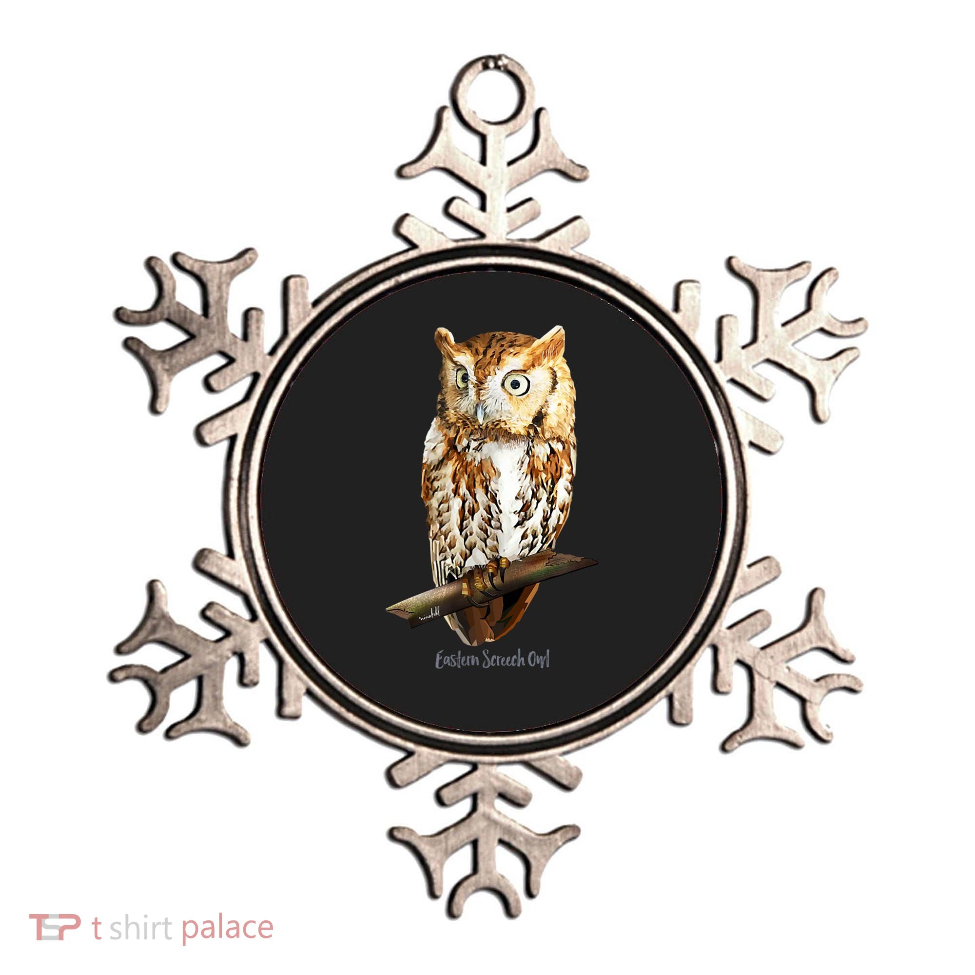 Screech Owl Graphic Birder Wildlife Bird Watching Ornament