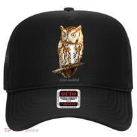 Screech Owl Graphic Birder Wildlife Bird Watching Hat thumb 0