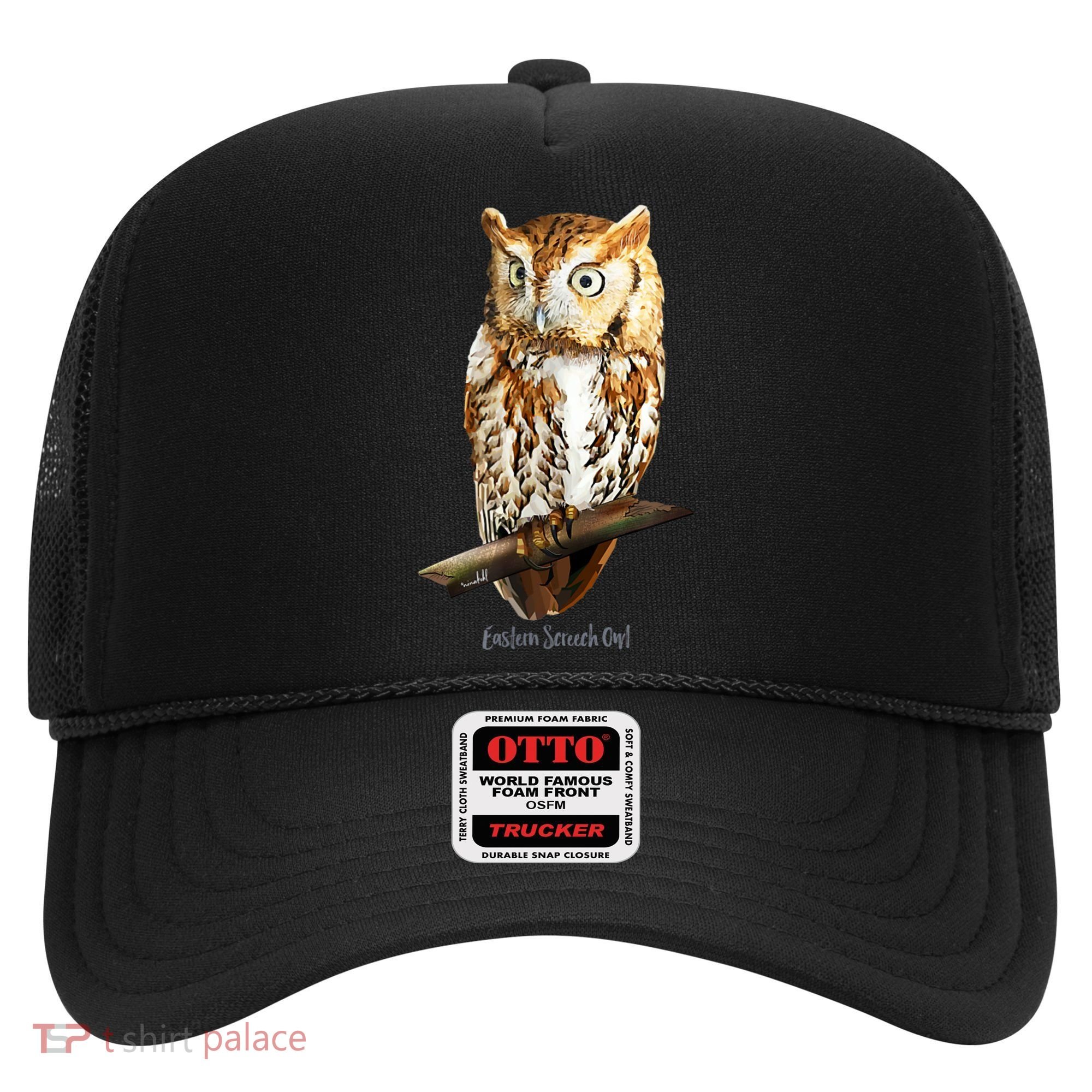 Screech Owl Graphic Birder Wildlife Bird Watching Hat