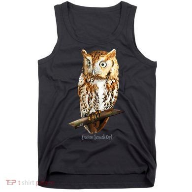 Screech Owl Graphic Birder Wildlife Bird Watching Tank Top