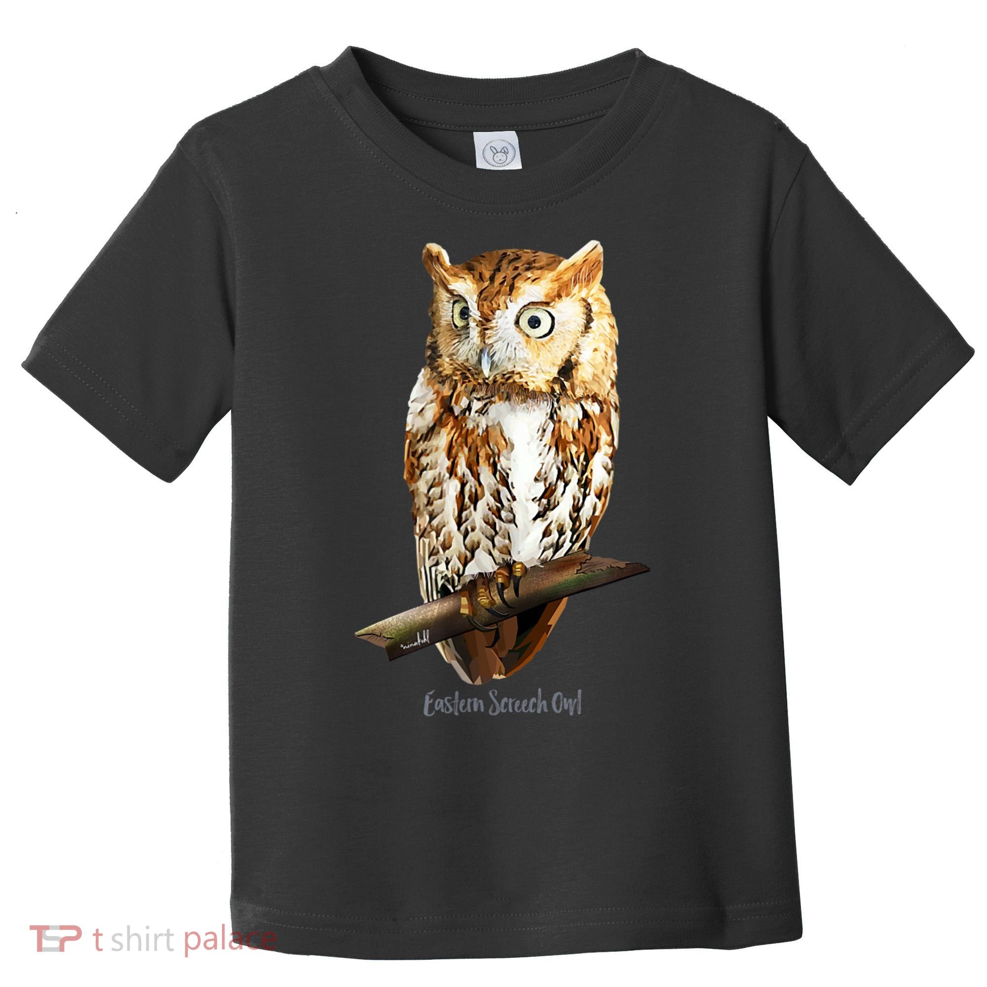 Screech Owl Graphic Birder Wildlife Bird Watching Toddler T-Shirt