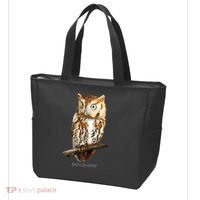 Screech Owl Graphic Birder Wildlife Bird Watching Tote Bag thumb 3