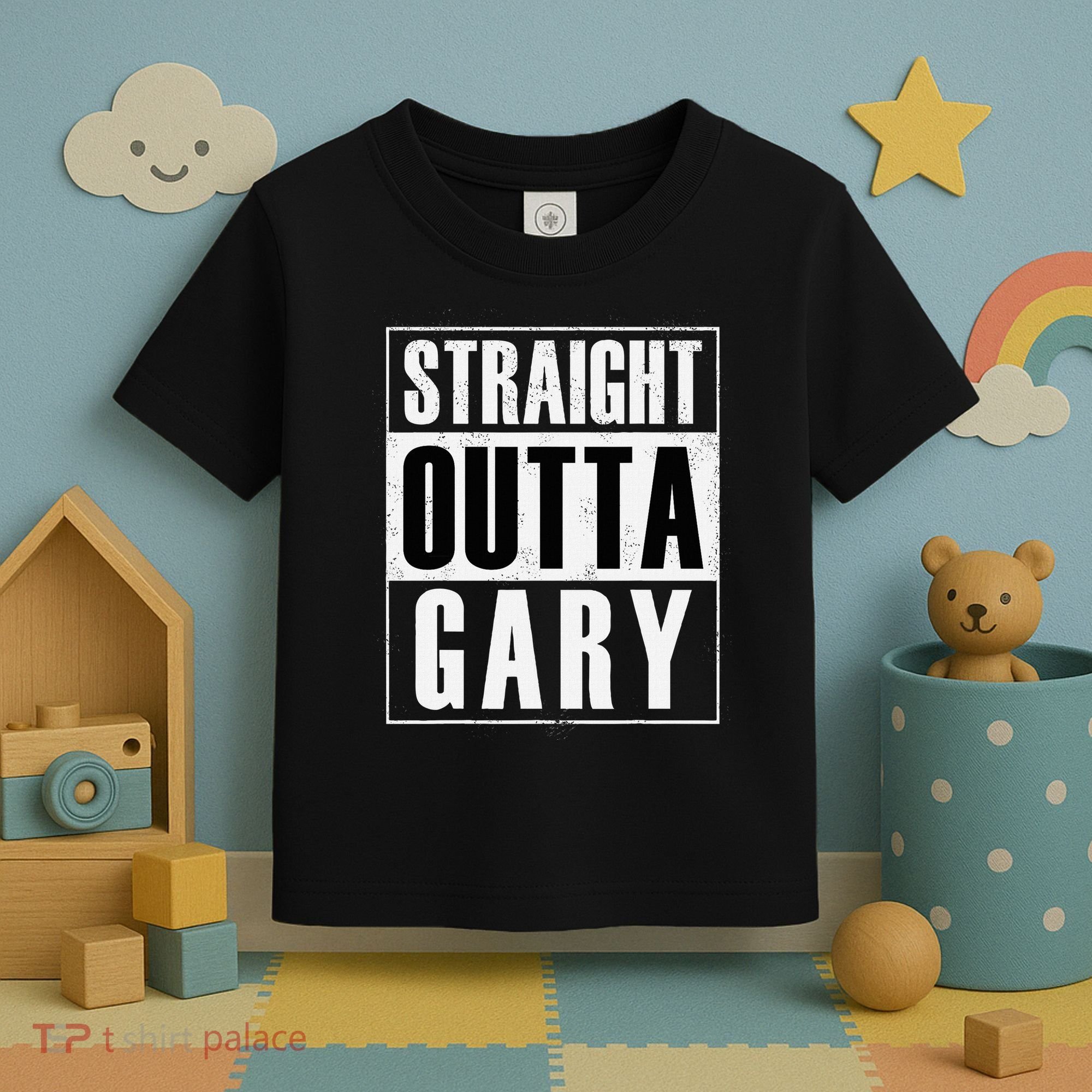 Straight Outta Gary Indiana And In Funny Toddler T-Shirt