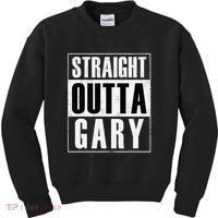 Straight Outta Gary Indiana And In Funny Kids Sweatshirt thumb 0