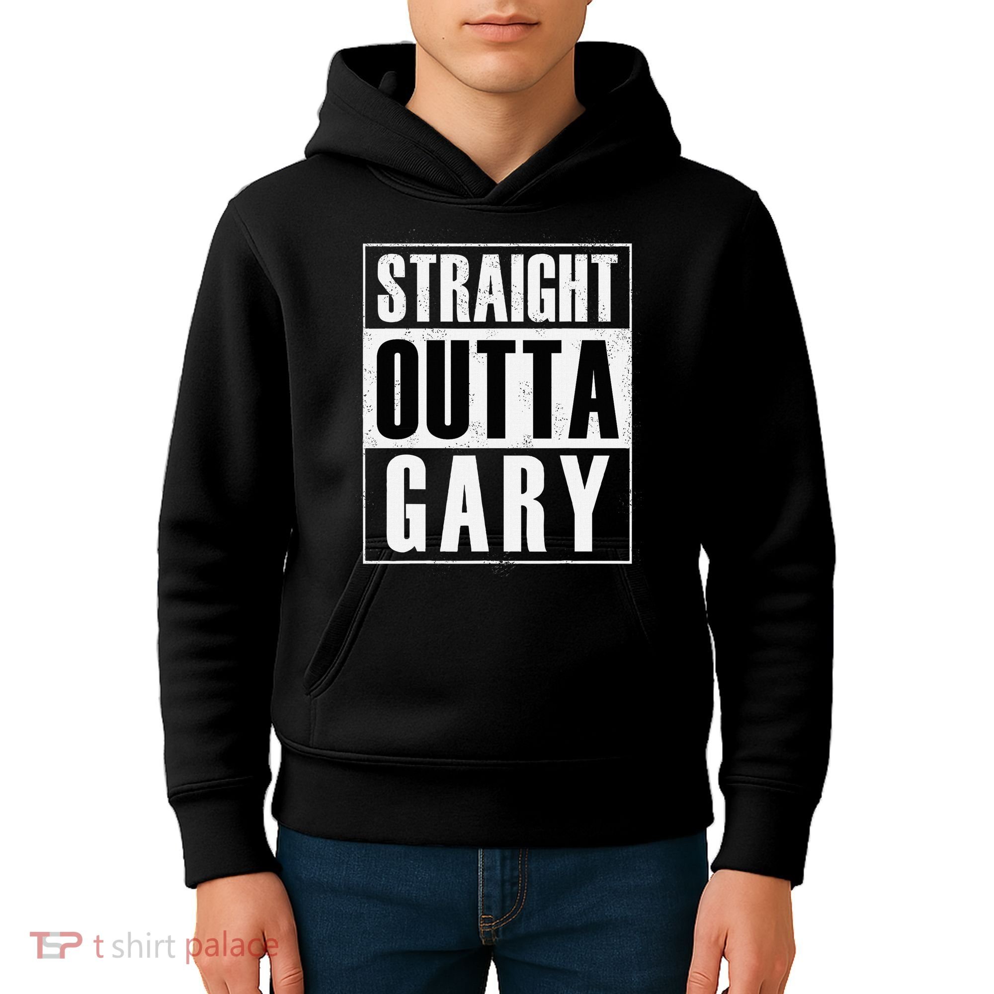 Straight Outta Gary Indiana And In Funny Kids Hoodie