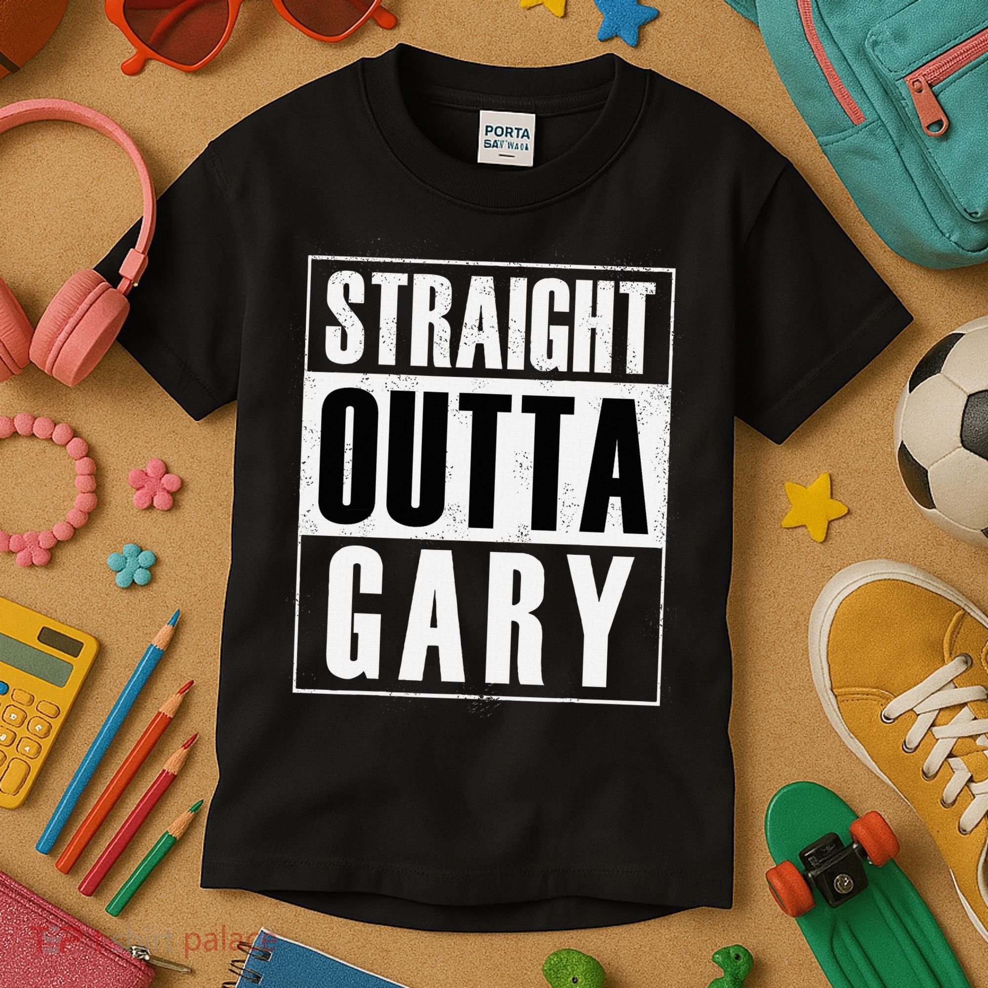 Straight Outta Gary Indiana And In Funny Kids T-Shirt