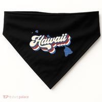 State Of Hawaii Retro Logo USA-Made Doggie Bandana thumb 0