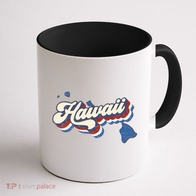 State Of Hawaii Retro Logo Coffee Mug back