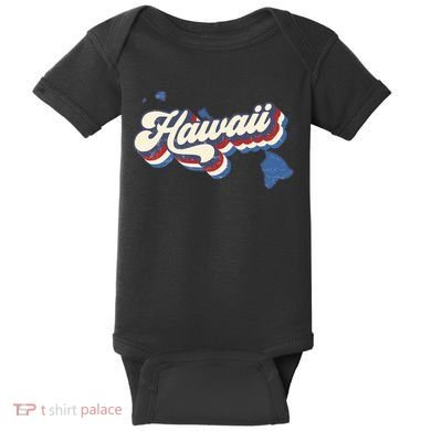 State Of Hawaii Retro Logo Baby Bodysuit