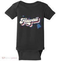 State Of Hawaii Retro Logo Baby Bodysuit thumb 0