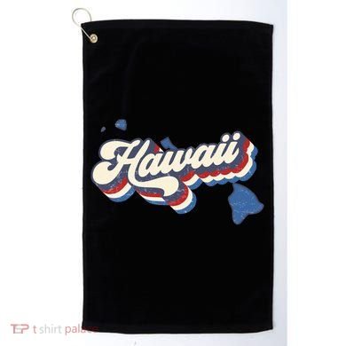 State Of Hawaii Retro Logo Golf Towel