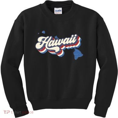 State Of Hawaii Retro Logo Kids Sweatshirt