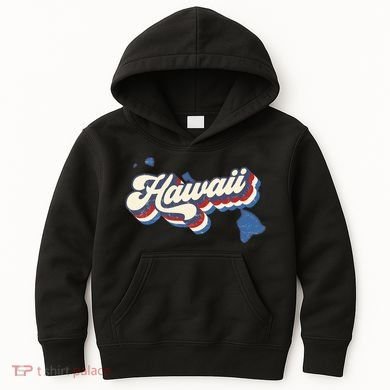 State Of Hawaii Retro Logo Kids Hoodie