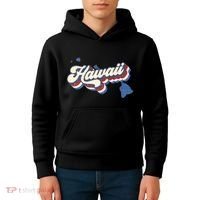 State Of Hawaii Retro Logo Kids Hoodie thumb 4