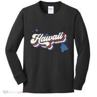 State Of Hawaii Retro Logo Kids Long Sleeve Shirt thumb 0