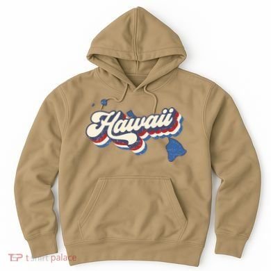 State Of Hawaii Retro Logo Hoodie