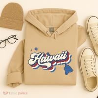 State Of Hawaii Retro Logo Hoodie thumb 4