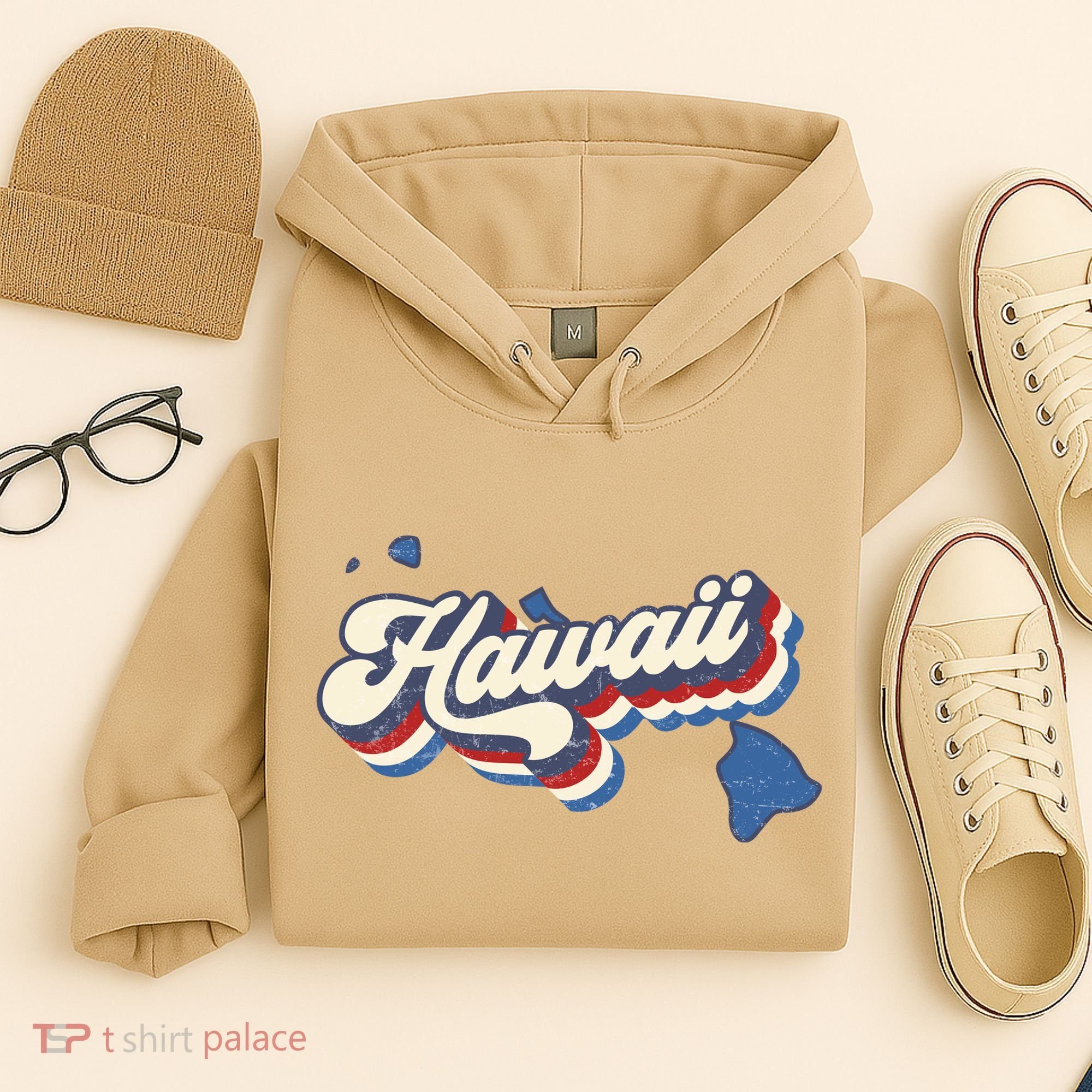State Of Hawaii Retro Logo Hoodie
