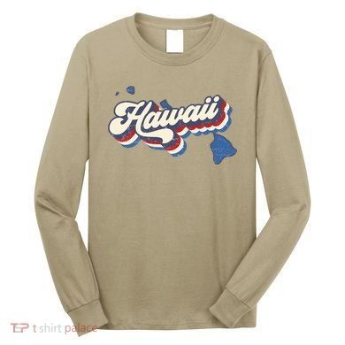 State Of Hawaii Retro Logo Long Sleeve Shirt