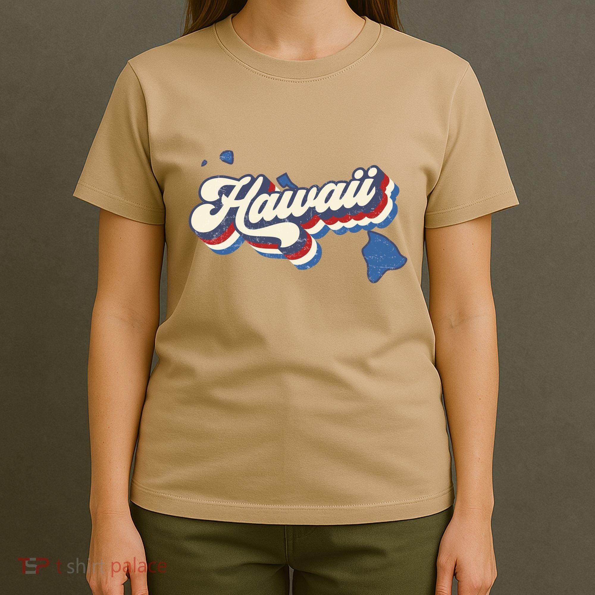 State Of Hawaii Retro Logo T-Shirt