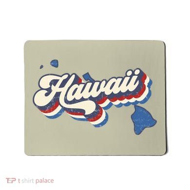 State Of Hawaii Retro Logo Mousepad