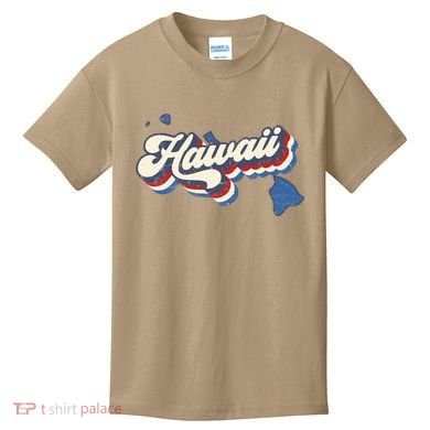 State Of Hawaii Retro Logo Kids T-Shirt