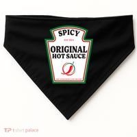 Spicy Original Hot Sauce Condiment Costume Party Matching USA-Made Doggie Bandana thumb 0