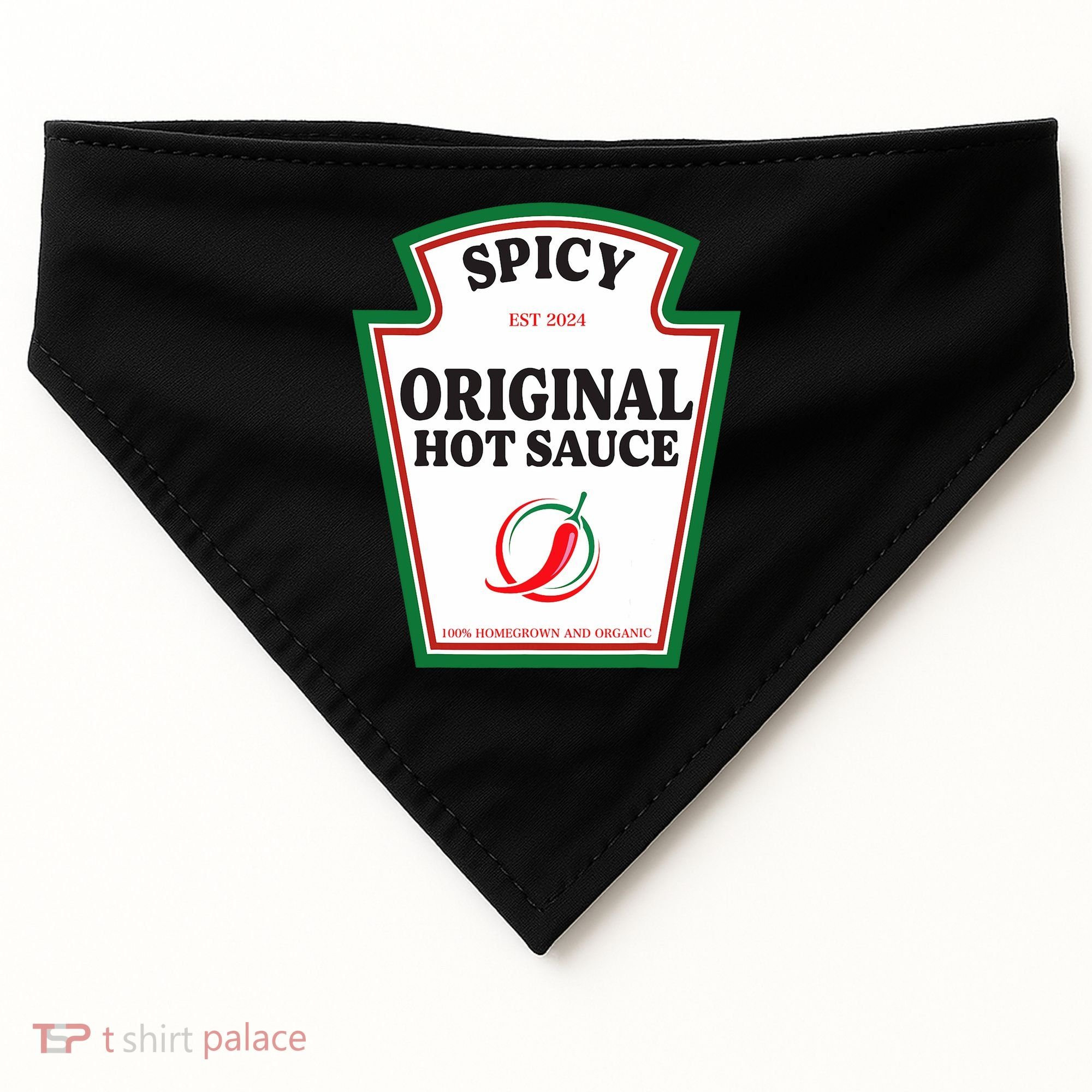 Spicy Original Hot Sauce Condiment Costume Party Matching USA-Made Doggie Bandana