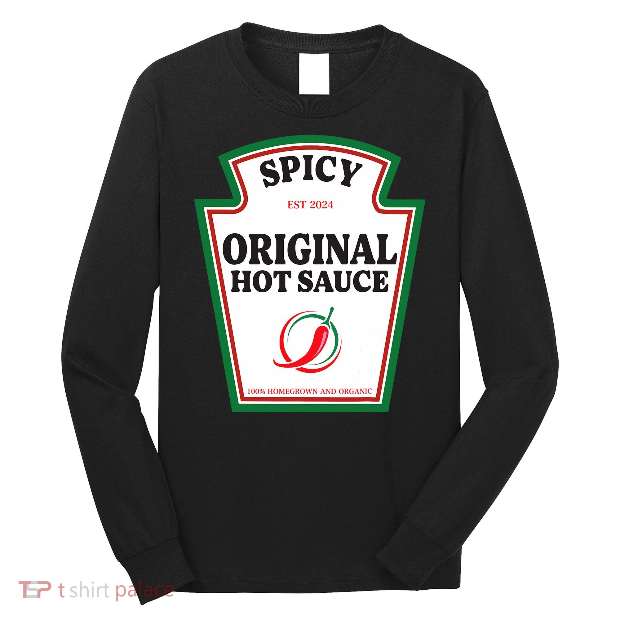 Spicy Original Hot Sauce Condiment Costume Party Matching Long Sleeve Shirt