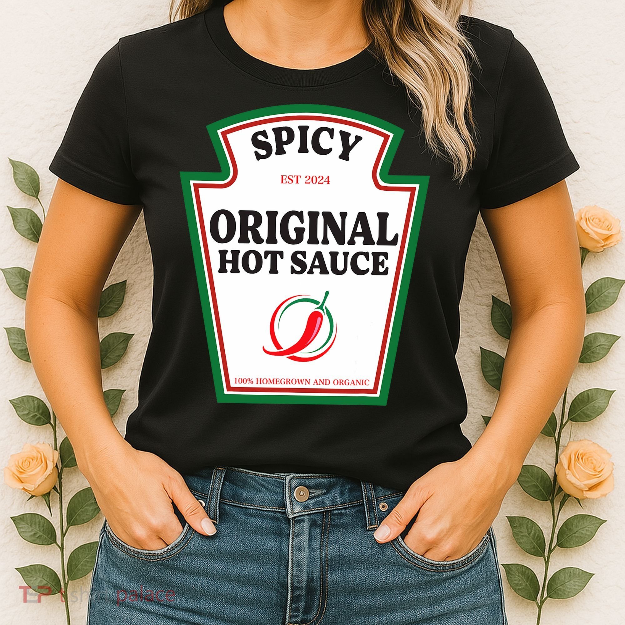 Spicy Original Hot Sauce Condiment Costume Party Matching Women's T-Shirt