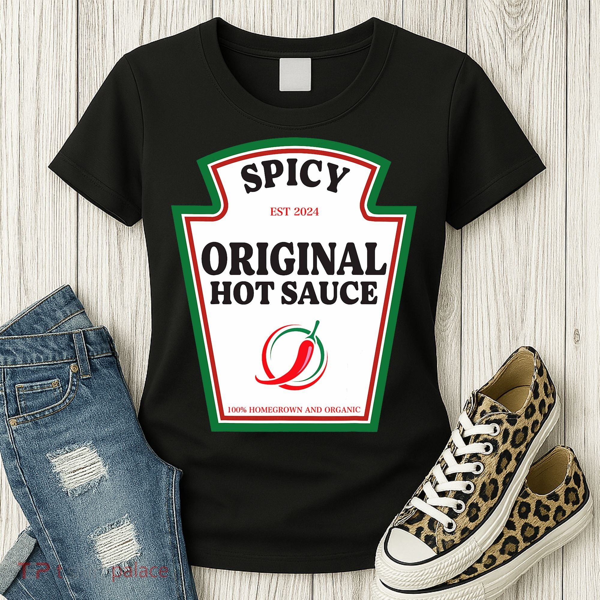 Spicy Original Hot Sauce Condiment Costume Party Matching Women's T-Shirt