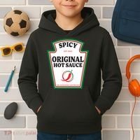 Spicy Original Hot Sauce Condiment Costume Party Matching Kids Hoodie thumb 2