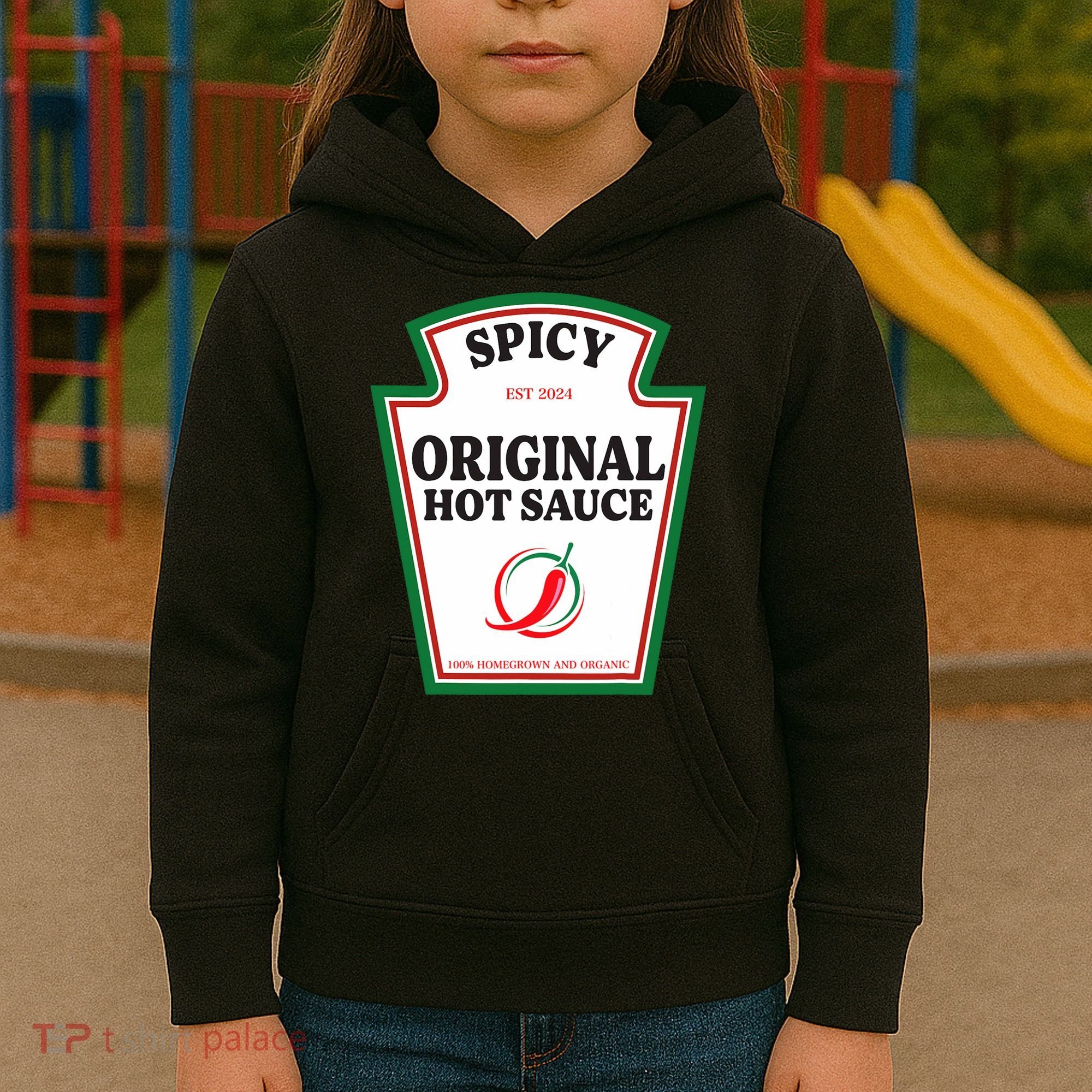 Spicy Original Hot Sauce Condiment Costume Party Matching Kids Hoodie