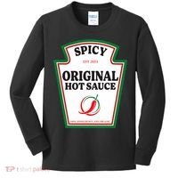 Spicy Original Hot Sauce Condiment Costume Party Matching Kids Long Sleeve Shirt thumb 0
