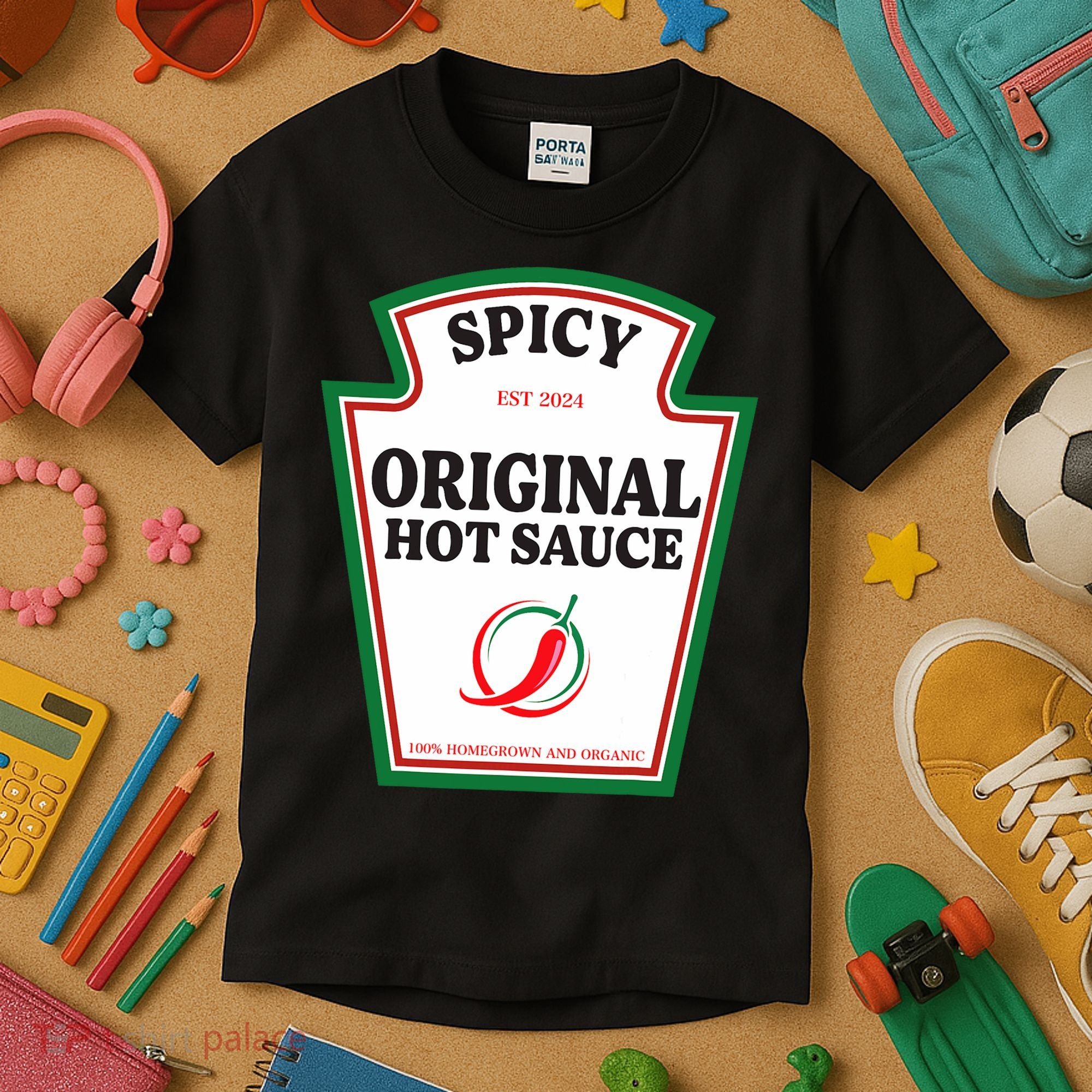 Spicy Original Hot Sauce Condiment Costume Party Matching Kids T-Shirt