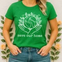 Save Our Home Earth Day Women's T-Shirt thumb 2